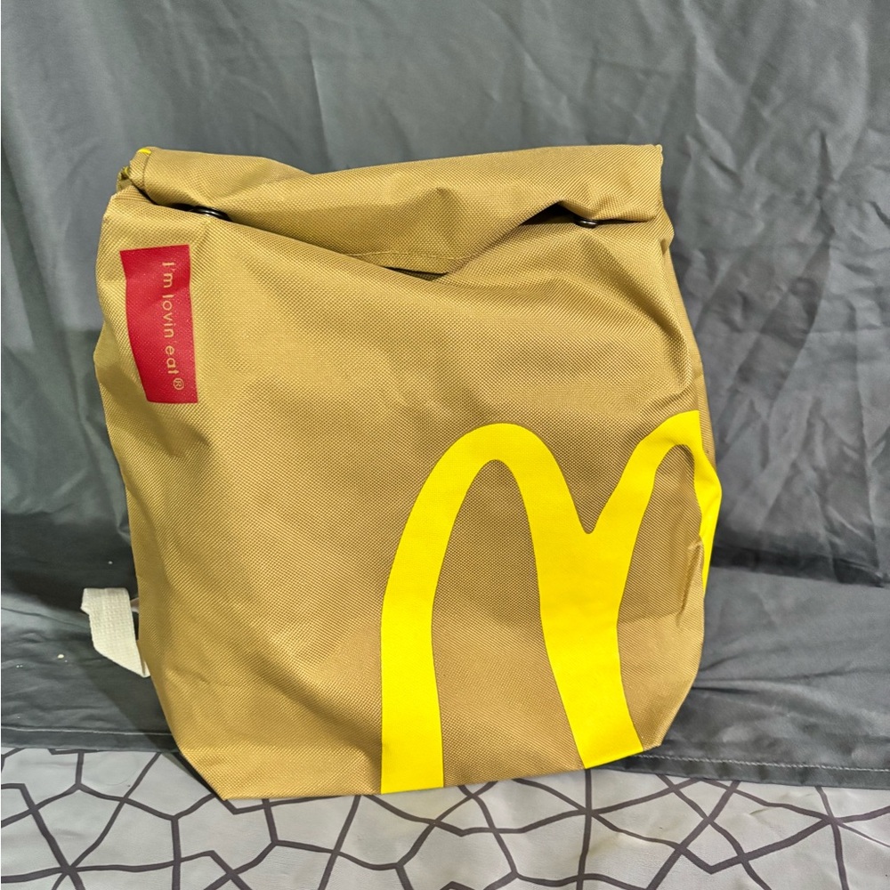 McDonald's Tan and Yellow Backpack Iconic Design
